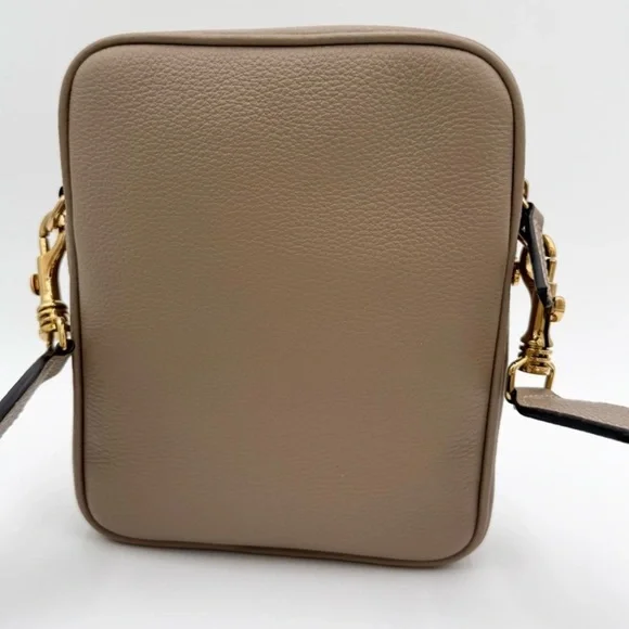 Versace Grained Calfskin Medusa Large Leather Tote w/Pouch Taupe & Black - Picture 5 of 9